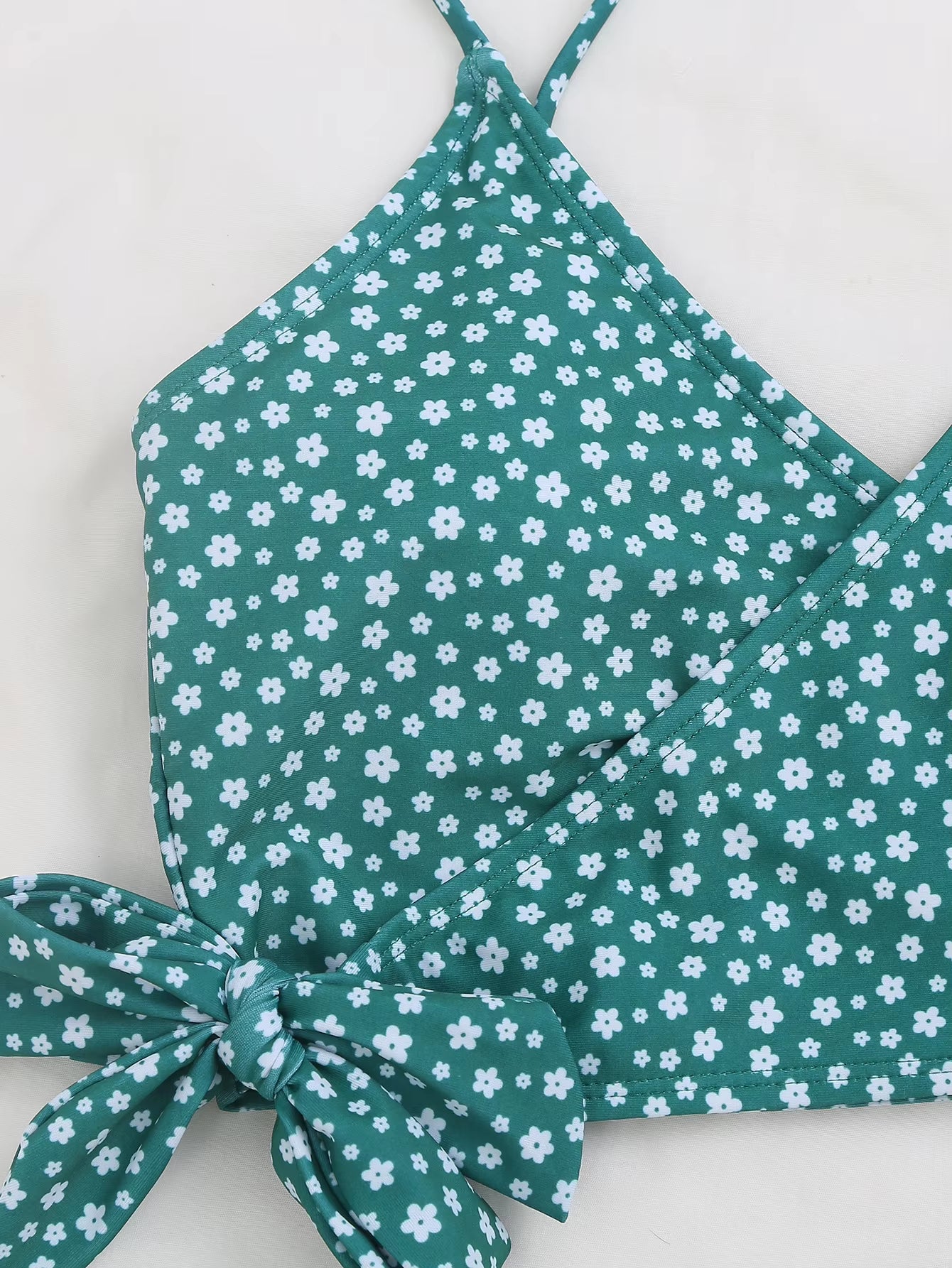 Sexy Green Dot Print Bikini 2021 Women Bathing Suit Bathers High Waist Swimsuit Brazilian Push up Lace up Bandage Swimwearr